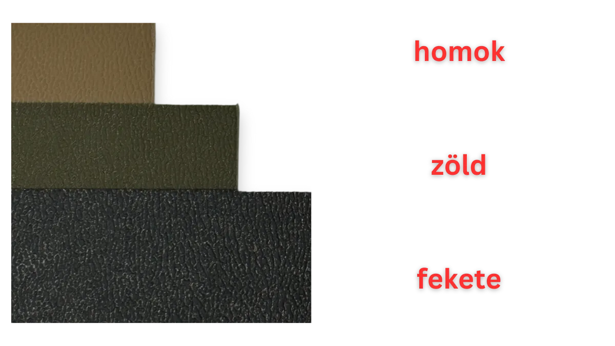 A három alap Kydex szín
