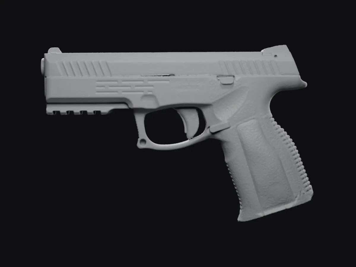 Steyr L9-A2 MF real size 3D scan STL, holster mold – left side