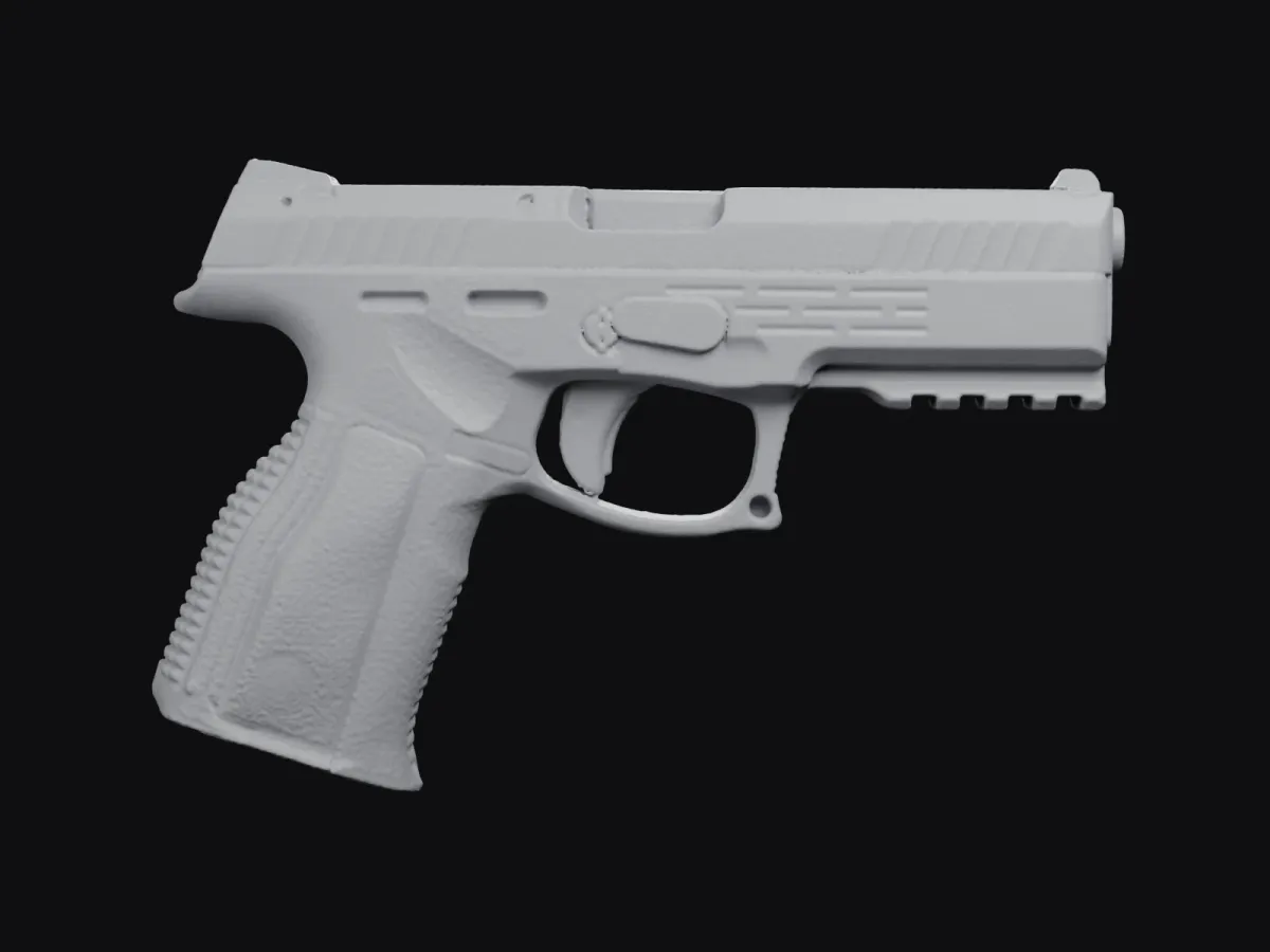Steyr L9-A2 MF real size 3D scan STL, holster mold – right side