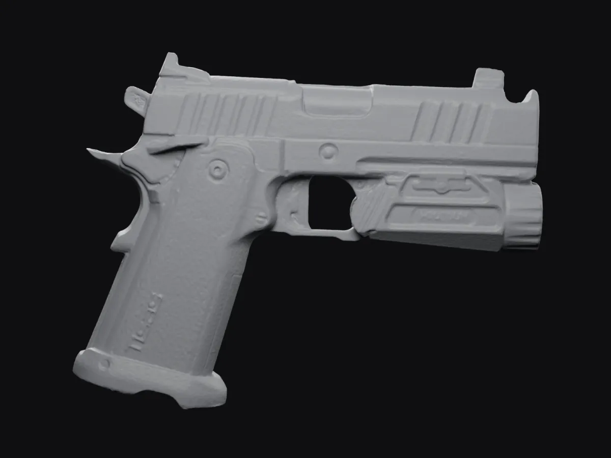 Tisas 2011 Carry Comp + Holosun P.ID real size 3D scan STL, holster mold – left side