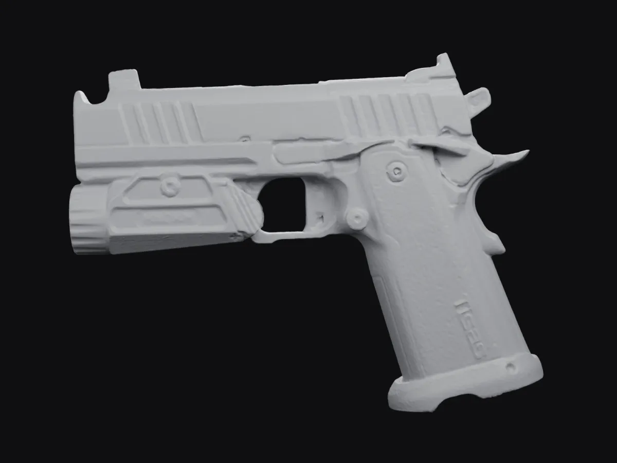 Tisas 2011 Carry Comp + Holosun P.ID real size 3D scan STL, holster mold – right side