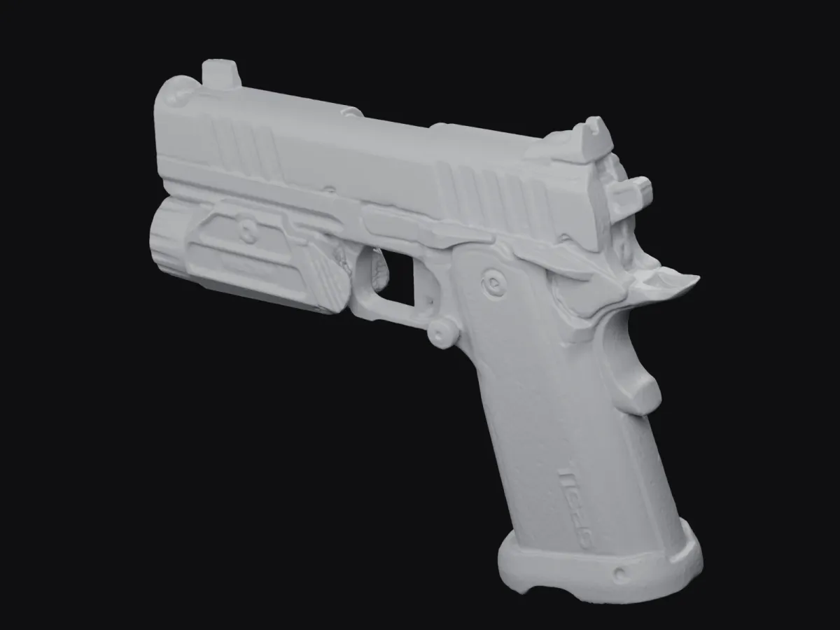 Tisas 2011 Carry Comp + Holosun P.ID 1:1 3D szken STL, tokkészítő sablon – háromnegyed nézet