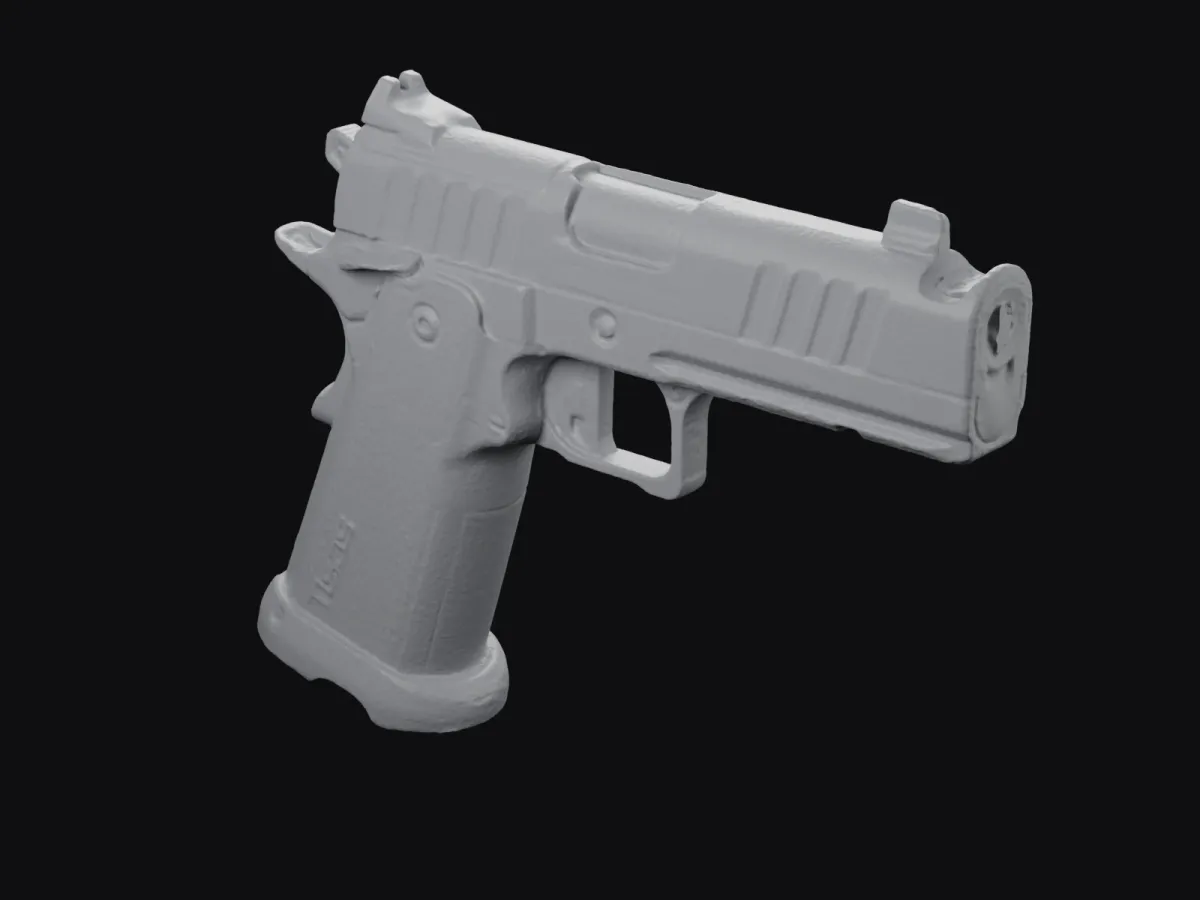 Tisas 2011 Carry Comp 1:1 3D szken STL, tokkészítő sablon – hátsó háromnegyed nézet