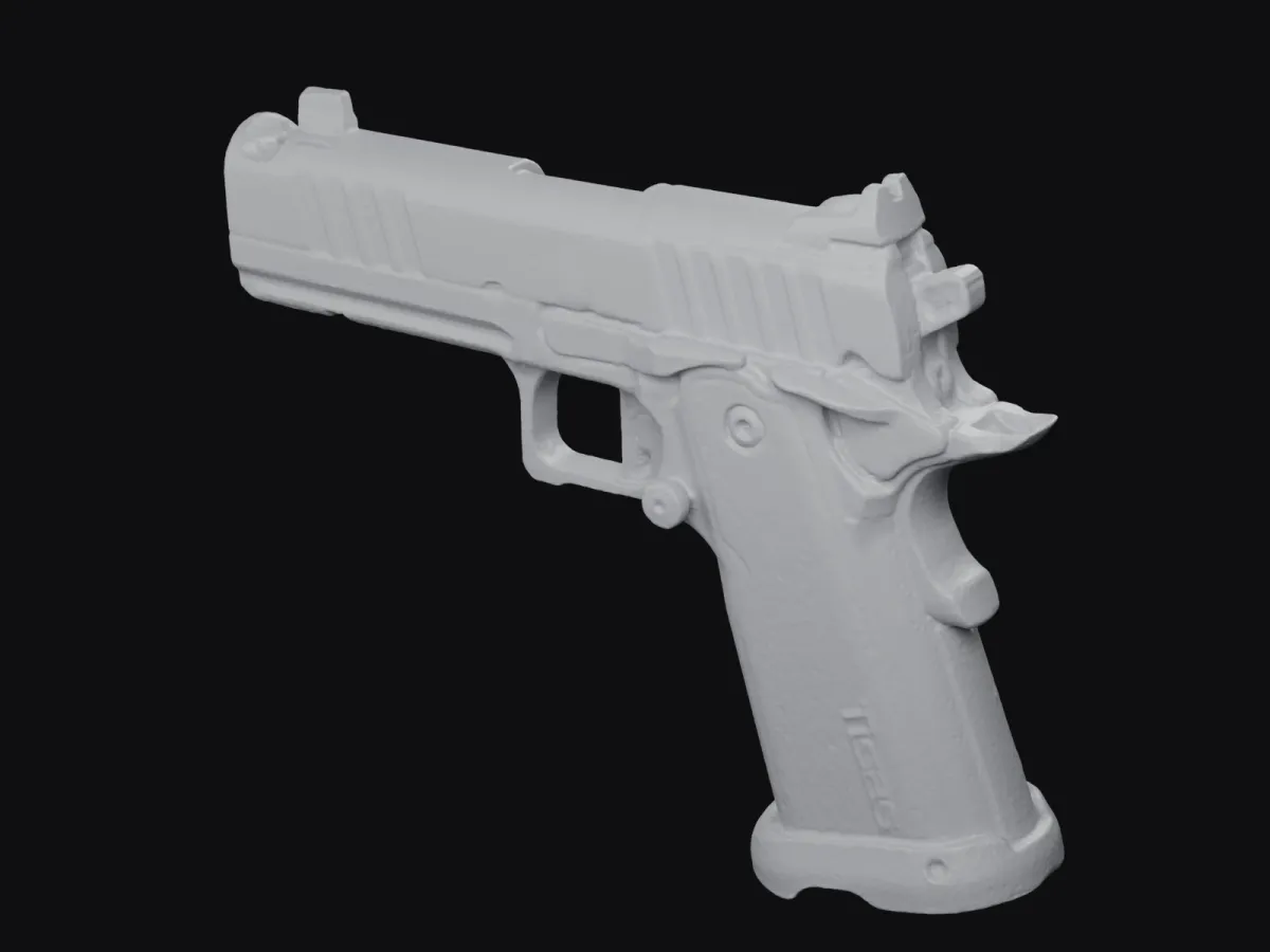 Tisas 2011 Carry Comp 1:1 3D szken STL, tokkészítő sablon – háromnegyed nézet