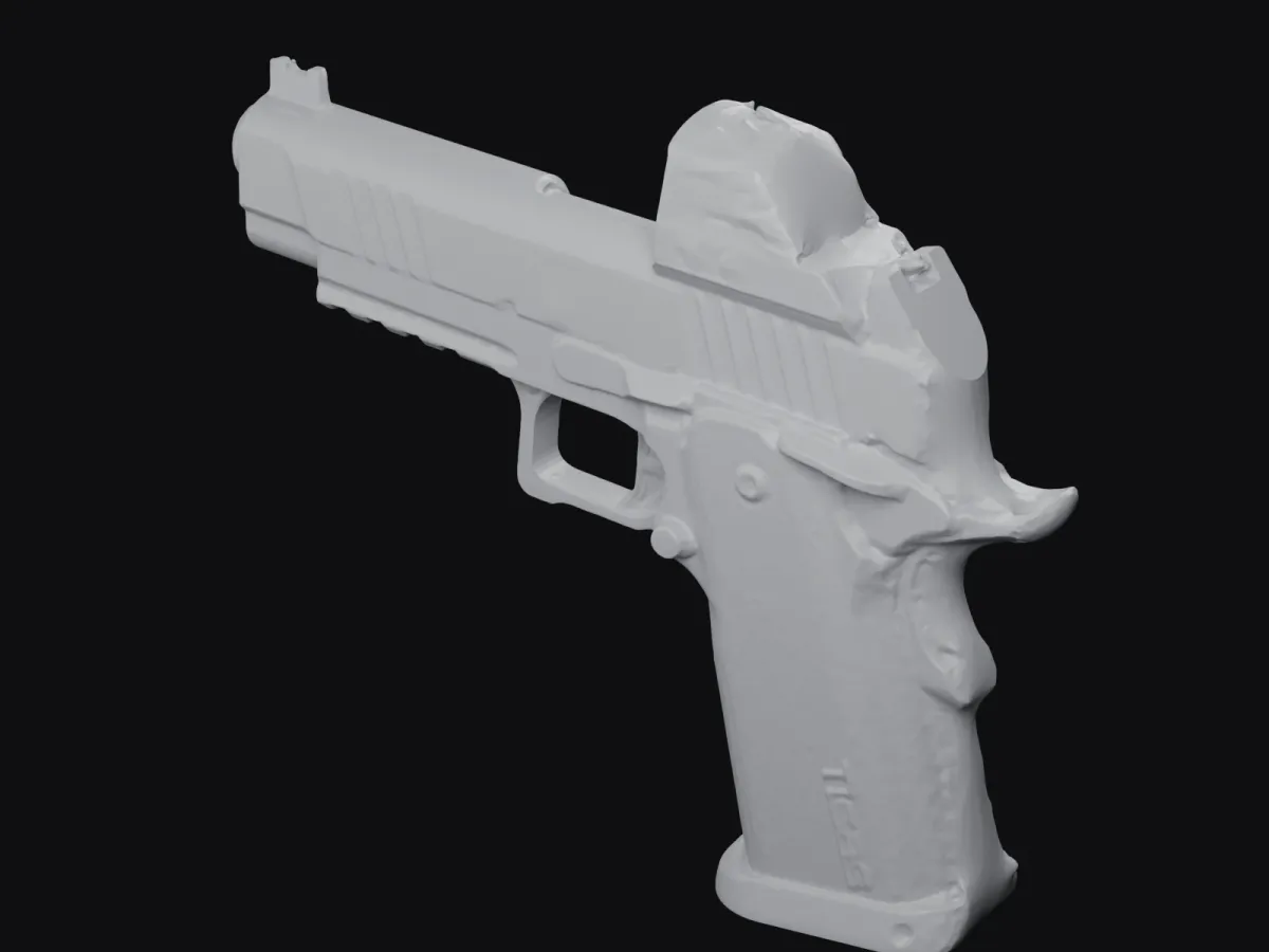 Tisas 2011 DS Carry + Red Dot 1:1 3D szken STL, tokkészítő sablon – háromnegyed nézet