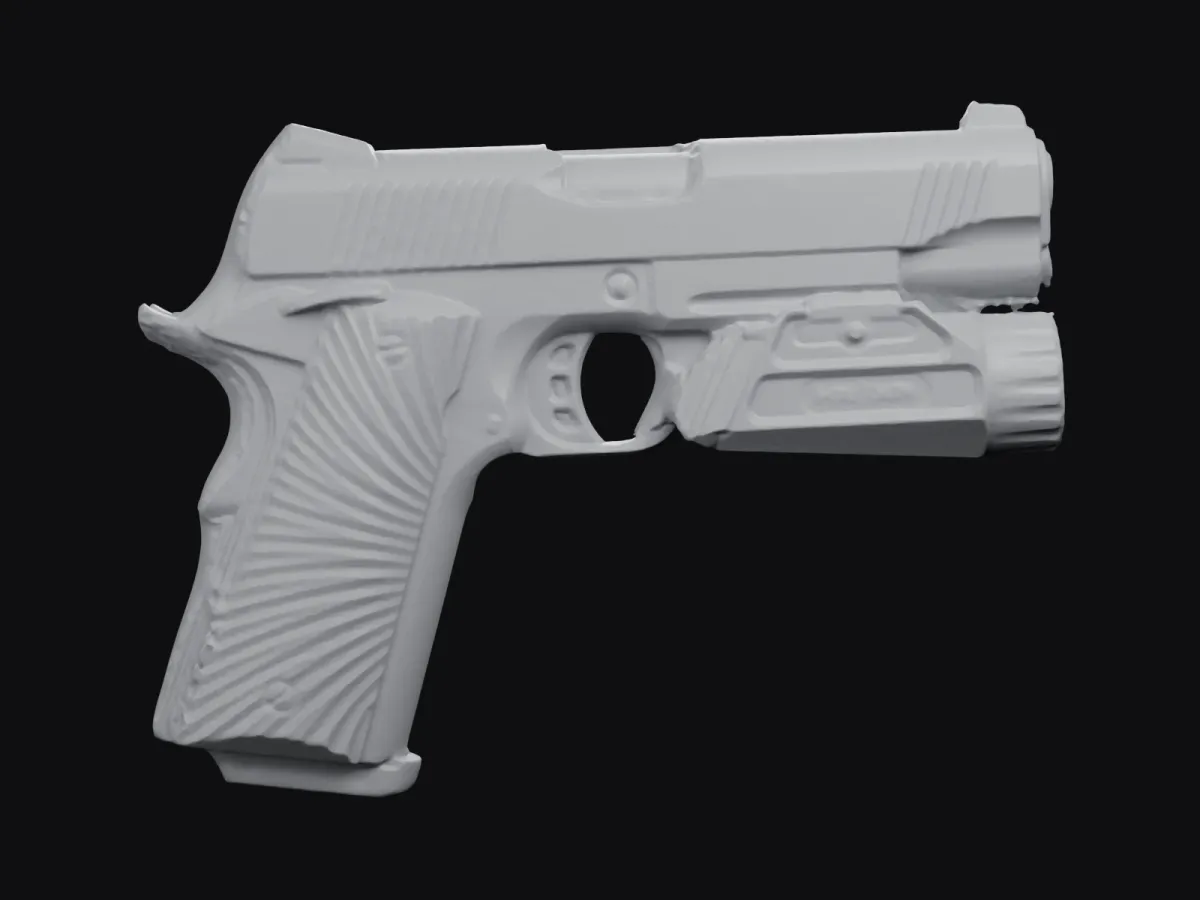 Tisas Zig PC9 + Holosun P.ID real size 3D scan STL, holster mold – right side