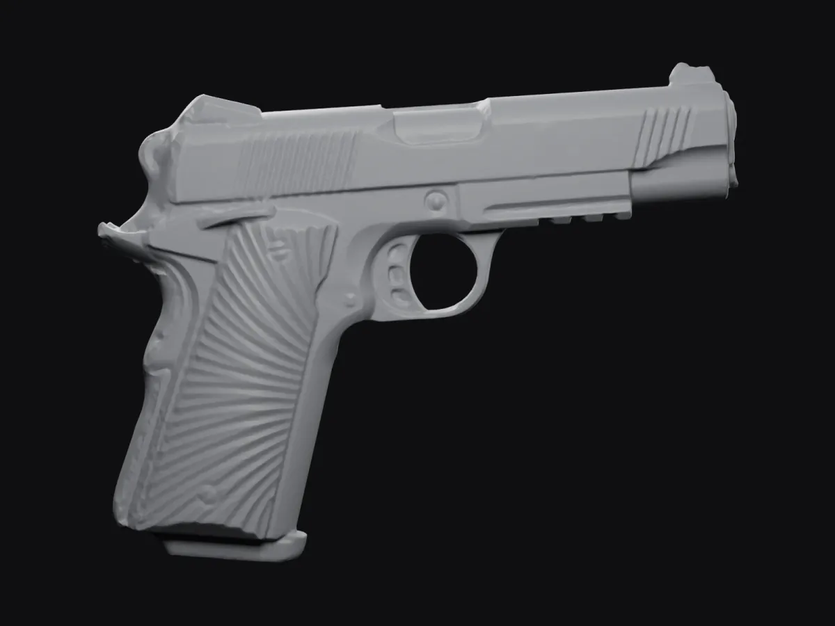 Tisas Zig PC9 real size 3D scan STL, holster mold – left side