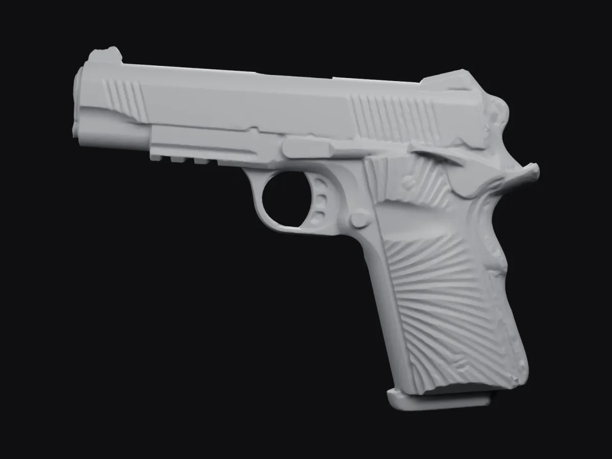 Tisas Zig PC9 real size 3D scan STL, holster mold – right side